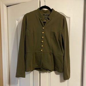 Army Green cotton blazer